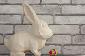 easter bunny with easter eggs