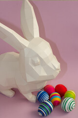 easter bunny and eggs