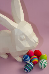 easter bunny and eggs