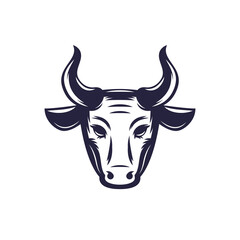 Bull, ox head vector logo