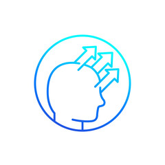 growth mindset line icon on white