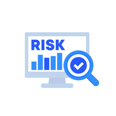 risk assessment icon, vector art