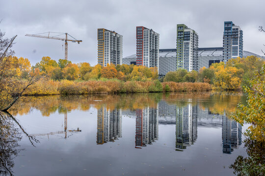 
Area by Raastad lake in Solna, Sweden.