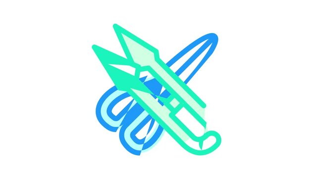 different scissors color icon animation