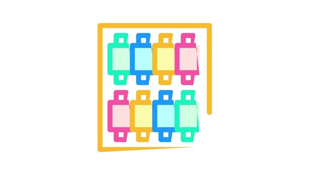threads set color icon animation