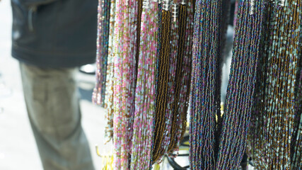 Traditional Beaded Necklace in the Market for Sale