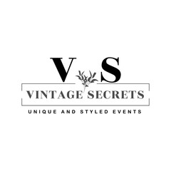 Vintage Secrets, Unique and Styled Events, A unique and minimal Logo design template for Event & Wedding Planner Companies.