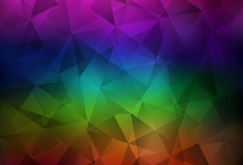 Dark Multicolor vector abstract mosaic backdrop.