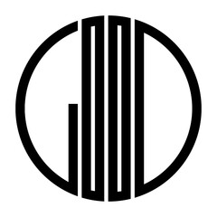 Good, Abstract initial letter rounded monogram logo vector with unique shape.