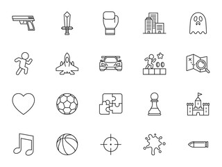 Game genre vector icon ゲームのジャンルアイコン