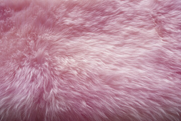 pink sheepskin texture with soft hairs, natural fur for the designer, the concept of processing, production of furrier products, stress relief, psychological stress