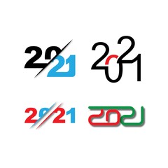 2021 new year icon vector illustration design template

