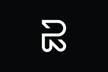 RP logo letter design on luxury background. PR logo monogram initials letter concept. RP icon logo design. PR elegant and Professional letter icon design on black background. R P PR RP
