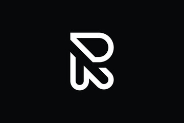 WR logo letter design on luxury background. RW logo monogram initials letter concept. WR icon logo design. RW elegant and Professional letter icon design on black background. W R RW WR