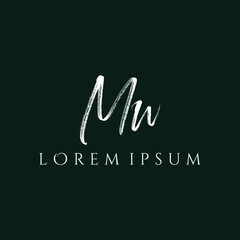 Letter MW luxury logo design vector