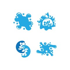 water splash icon vector illustration design template
