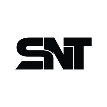 SNT letter monogram logo design vector