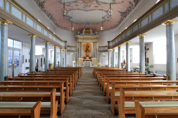 Kirche, Schlosskirche, Kirchenschiff, Bayreuth, Bayern, Deutschland, Europa  --  
Church, Castle church, Nave, Bayreuth, Bavaria, Germany, Europe