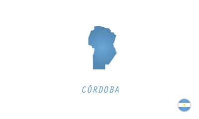 Cordoba map Argentina province region vector illustration