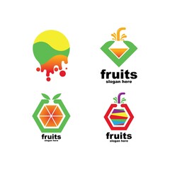 Fresh Juice logo designs template, Orange juice logo template
