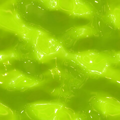 Liquid gel. Wavy surface green cream or plastic. Seamless texture or background.