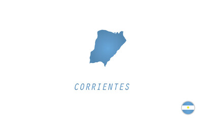 Corrientes map Argentina province region vector illustration