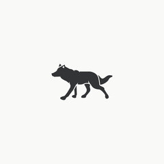 Wolf icon graphic design vector illustration