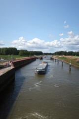 Locks in Twentekanaal in the Netherlands