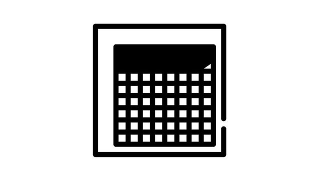 japanese crossword black icon animation