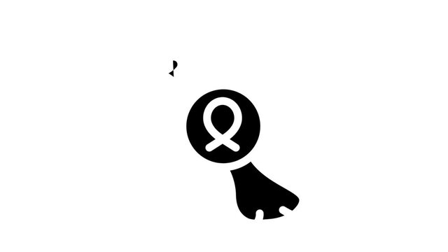 bone cancer glyph icon animation