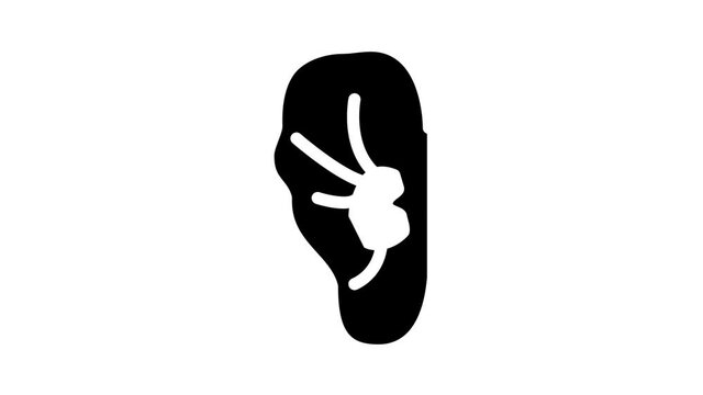 broken wrestler boxer ear glyph icon animation
