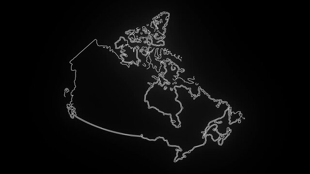 Map of Canada, Canada outline, Animated close up map of Canada