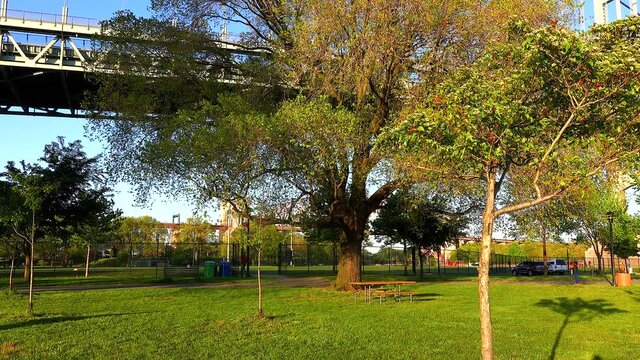 Slow Pan View of the RFK Bridge