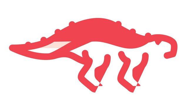 gastonia dinosaur color icon animation