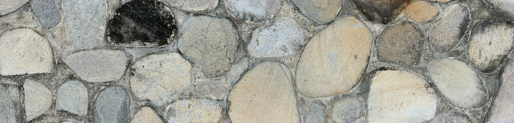 rough wall texture background collection. grey arranged stone surface in panorama. 3d textured background for interior, decoration, wallpaper, etc.             