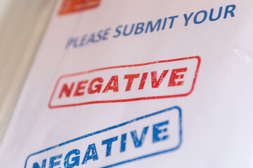 Negative PCR test result.