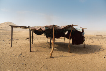 Living place in the desert of Saudi Arabia.