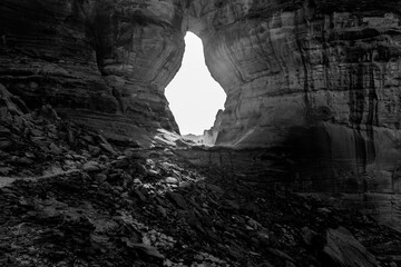 Vessel vase shape rock in Al Ula, Saudi Arabia