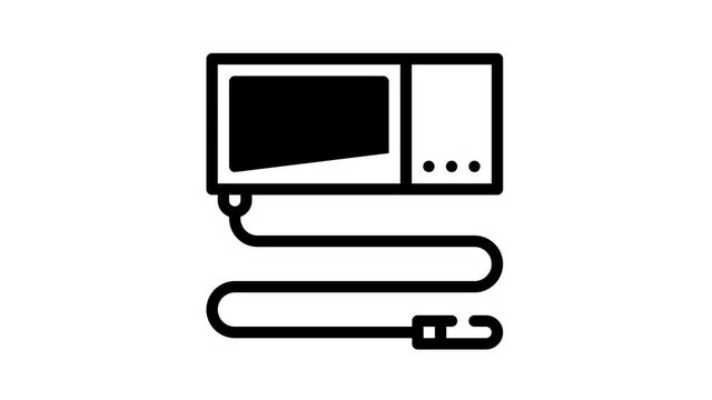 endoscope tool black icon animation