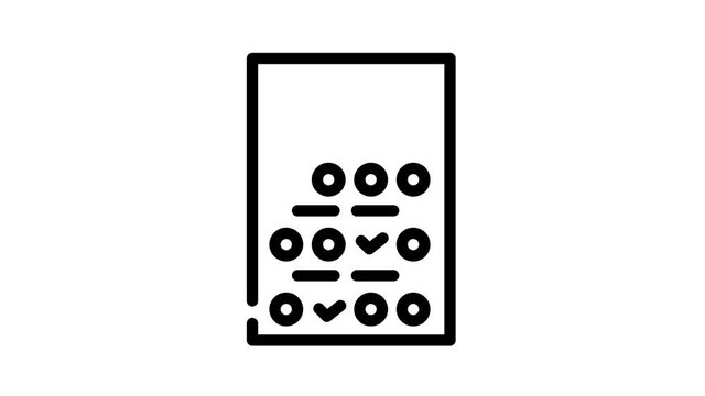 medical questionnaire black icon animation
