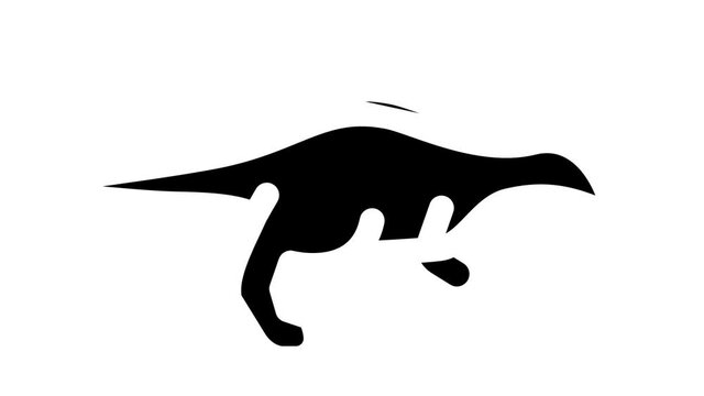 spinosaurus dinosaur glyph icon animation