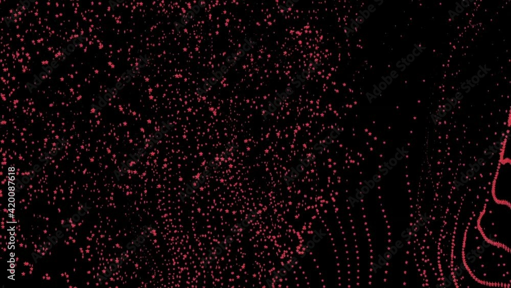 Canvas Prints abstract graphic elements. a stellar stream of red particles rising under water in the dark depths. 