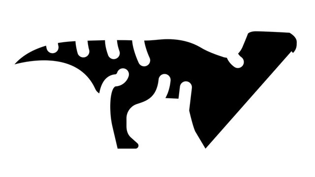 aurora ceratops dinosaur glyph icon animation