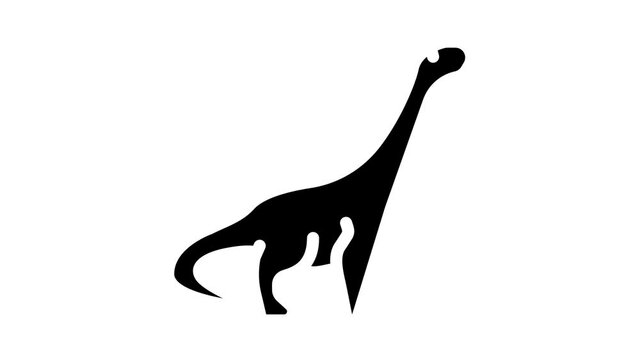 antarctosaurus apatosaurus argentinosaurus dinosaur glyph icon animation