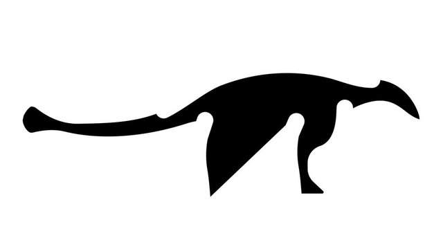 ankylosaurus dinosaur glyph icon animation