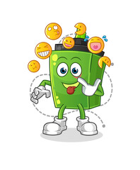 marker laugh and mock character. cartoon mascot vector