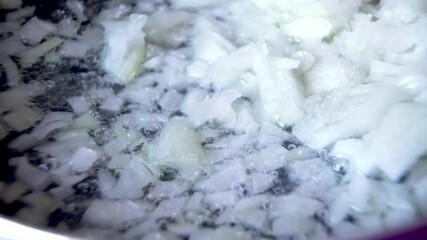 frying onions, large onions, cooking - Powered by Adobe