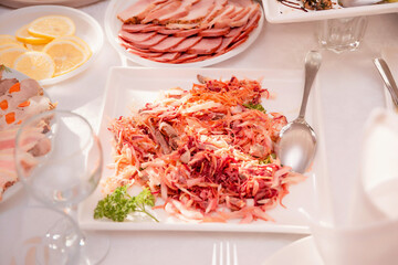Appetizers beautifully laid out on the table