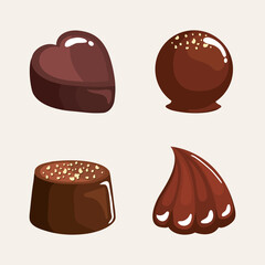 four chocolate products