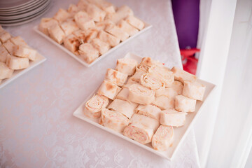 Appetizers beautifully laid out on the table